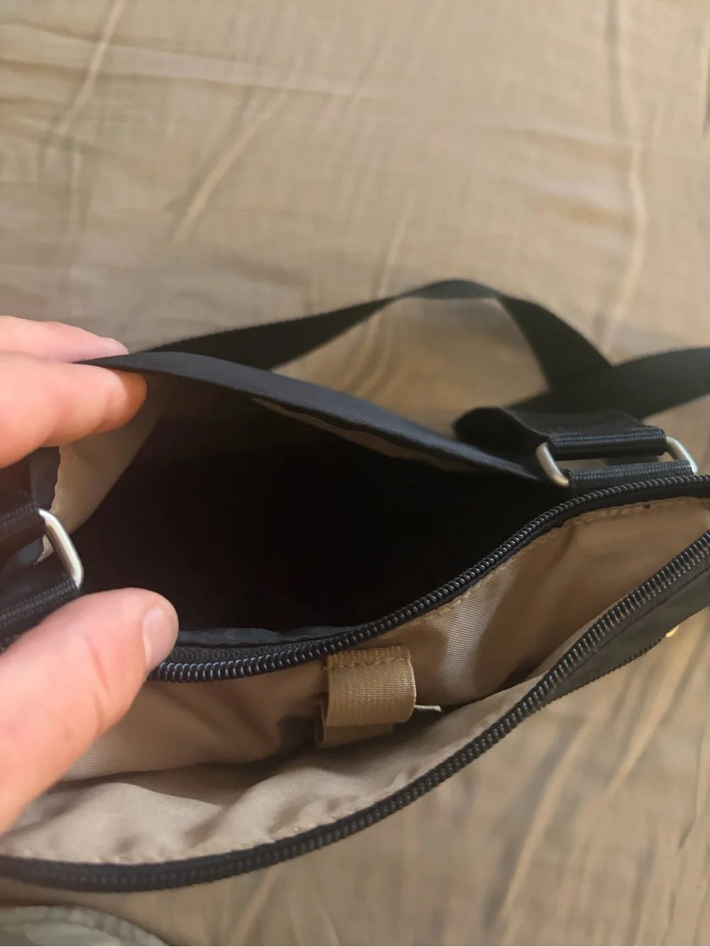 Everyday Black Crossbody Bag with Front Pocket